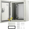 VEVOR NEMA Steel Enclosure, 10" x 8" x 6" NEMA 4X Steel Electrical Box,IP66 Waterproof & Dustproof,Outdoor/Indoor Electrical Junction Box,with Mounting Plate