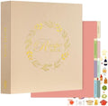 Lanpn Recipe Binder 8.5x11 3 Ring Kit, Waterproof Organizer Binder to Write in Your Own Recipes, Blank Recipe Book with 60 Plastic Sleeves,116 Recipes, Dividers, Labels & Stickers, Oat