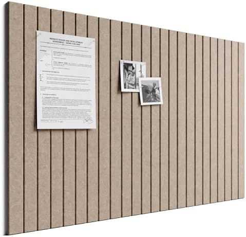 Bumusty 36"x 24" Large Felt Bulletin Board Tiles,Taupe