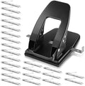 Dreyoo Two Hole Punch with 100pcs Paper Fasteners, 30 Sheet Capacity