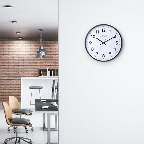 La Crose Clock 404-3841-INT 16-Inch Commercial Silent Sweep Analog Quartz Clock