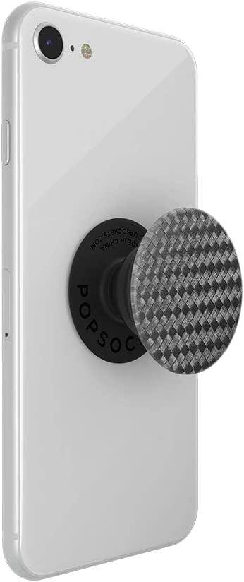 PopSockets Adhesive Phone Grip, Holder- Carbonite Weave | Secure Comfortable Hold, Anti-Drop, Kickstand, Black, Electronic Accessories, For iPad/Kindle/iPhone/Android
