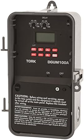 DGU Series Lighting Control with Photo/Override Input Control Time Switch, Noryl Indoor/Outdoor NEMA 3R, 120-277 VAC 50/60 Hz Input Supply, SPDT Momentary Output Contact