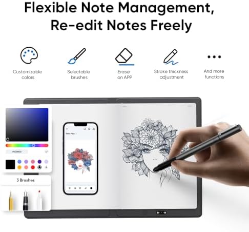 XPPen Note Plus Digital Notebook with Pen Syncs to Phone