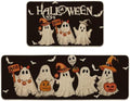 Artoid Mode Ghost Bat Black Halloween Kitchen Mats Set of 2-17x29+17x47