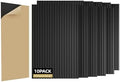 10 Pack Sound Proof Foam Panels for Walls 47.2"x23.6" Large Acoustic Panels Sound Absorbing, Self-Adhesive Soundproof Wall Panels for Home Studio, Office, Recording, Black (10 Pack Black)