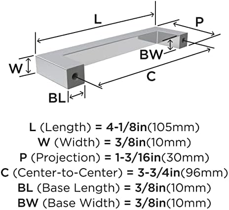 Amerock 3-3/4" Monument Polished Chrome Drawer Pull