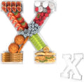 11" Acrylic Letter Charcuterie Tray,Fillable Alphabet & Number Box(Letter X)