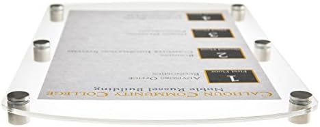 Source One Deluxe Clear Acrylic Standoff Sign Holders 1 Sign, 2 Sign & 3 Signs Available (2 Sign, 1 Pack)