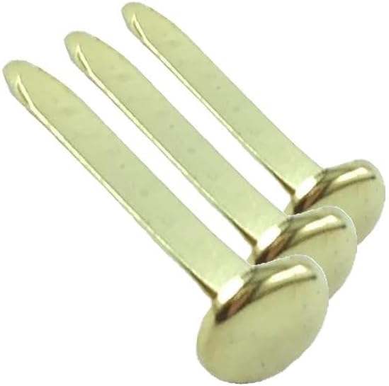 Clipco Paper Fasteners Large 1-Inch Brass Plated (300-Pack)