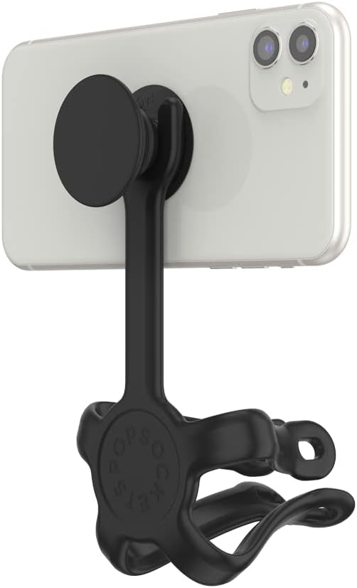 PopSockets Flexible Phone Mount & Stand- Black | Flex Mount & Tripod, Content Creators, Hands-Free, Black, Electronic Accessories, For iPad/Kindle/iPhone/Android