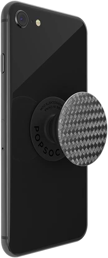 PopSockets Adhesive Phone Grip, Holder- Carbonite Weave | Secure Comfortable Hold, Anti-Drop, Kickstand, Black, Electronic Accessories, For iPad/Kindle/iPhone/Android