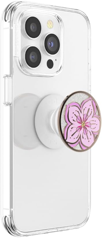 PopSockets Adhesive Phone Grip, Holder- Cherry Blossom | Secure Comfortable Hold, Anti-Drop, Kickstand, Enamel, Designs, Flower, Floral