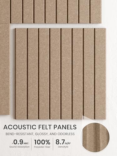 Bumusty 36"x 24" Large Felt Bulletin Board Tiles,Taupe