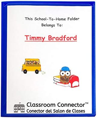 C-Line Classroom Connector™ Multi-Pocket School-to-Home Portfolio, Blue, 15/BX (32305), 9.5 x 11.75 x 0.25