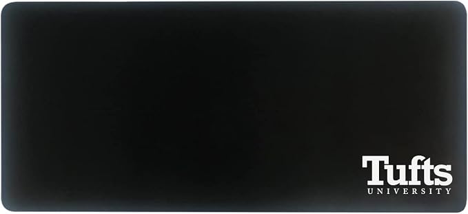 Tufts University Classic Cloth Desk Mat, Durable Office Supplies, Non-Slip Base, Responsive Desk Pad with Smooth Cloth Surface, Black