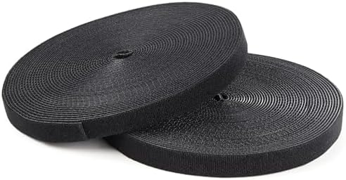 StarTech.com 100ft. Hook and Loop Roll - Cut-to-Size Reusable Cable Ties - Bulk Industrial Wire Fastener Tape - Adjustable Fabric Wraps - Black (HKLP100)