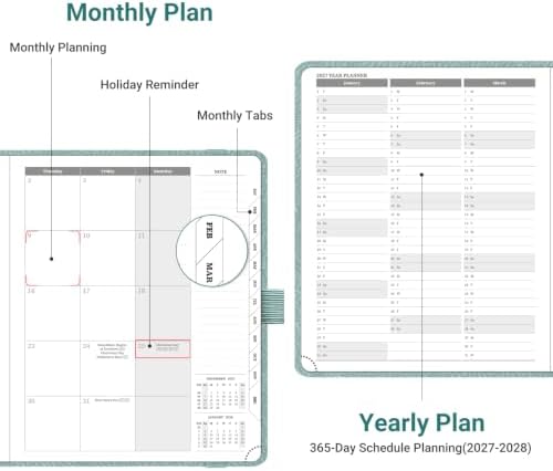 2027 Weekly Agenda, 10.25" x 8.25", Daily Planner with Time Slots