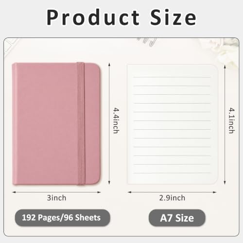 Ceenna 16 Packs Pocket Small Notebook Journals Mini Notebook Bulk 192 Pages/96 Sheets Hardcover with Thick Lined Paper 3" x 4.4" A7 Small Notepad Morandi Color for Office Home Journey Supplies