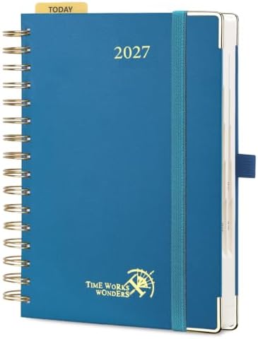 POPRUN 2027 Daily Planner One Page Per Day, 5.75" x 8.5" Calendar Book