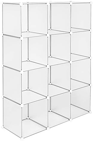Bookshelves Storage Organizer Shelf Cube Shelves 12 Cubby Storage Organizer DIY Closet Organizers & Storage Shelves for Bedroom Closet Shelves for Clothing Storage Book Shelf Toy Organizers & Storage