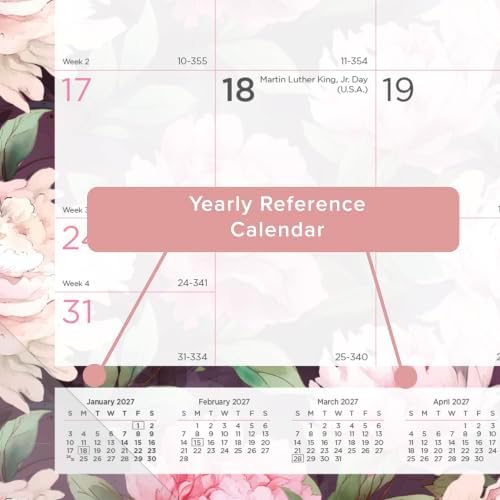 Blueline® 2027 Pink Monthly Desk Pad Calendar, 12 Months, January to December, 22" x 17", Pink (C193105)