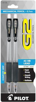 Pilot, G2 Mechanical Pencils, 0.7mm HB Lead, Black Accents, Pack of 1