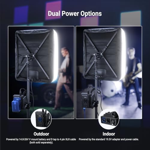 NEEWER 115W Flexible RGB Video Light, APP/2.4G/DMX Control LED Panel Light Mat Kit with Softbox, 2500K-10000K 14700lx/0.5m CRI96+, Key Lighting for Studio Photography Streaming Video Recording, FL100C