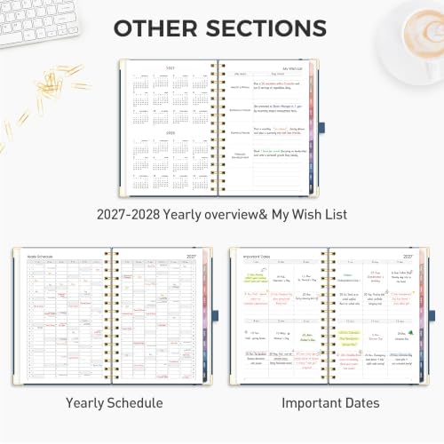 RETTACY 2027 Planner, Weekly and Monthly, A5 Size (5.7" x 8.3")
