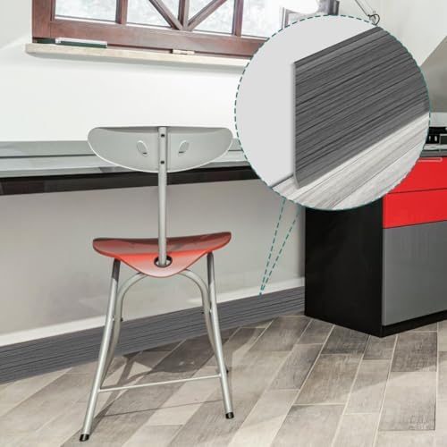 LSGCQ Vinyl Baseboard Molding Trim 4 Inch Self-Adhesive Vinyl Wall Base