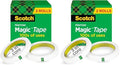 Scotch Magic Tape, 2 Rolls, Numerous Applications, Invisible, Engineered for Repairing, 1/2 x 2592 Inches, Boxed (810-2P12-72) (Pack of 2)