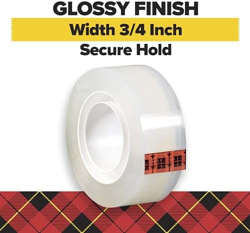 Scotch Transparent Greener Tape, 12 Rolls, 3/4 x 900 Inches, Boxed