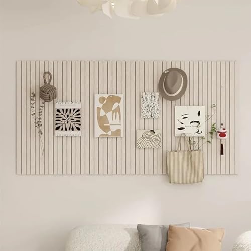 Large Felt Bulletin Board 72"x 36"-18 Felt Tiles Cork Board Wall Panels Home Office Wall Fabric Pin Board for Classroom/Kids Art Display/Photo Picture Wall/Acoustic,Self-Adhesive,Light Camel