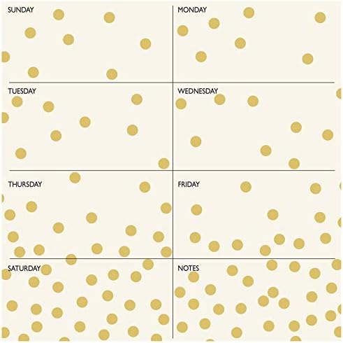 Wall Pops WPE1503 Gold Confetti Organization Kit, White & Off-White