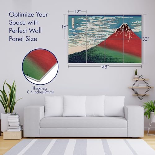 PINWELIFE® Masterpiece Acoustic Art Panels, 8-Pack 12"×16" Sound Absorbing Panels, Decorative Acoustic Wall Art, Noise and Echo Cancelling for Home Studio/Office, Nano Tape Included