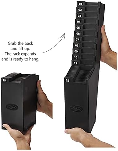 Lathem Expanding Time Card Rack for 9" Cards with 25 Pockets (25-9EX)