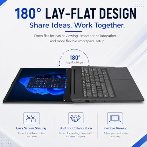 Lenovo 2026 V15 Slim Laptop | 15.6" Anti-Glare FHD Display | Intel Powerful Quad-Core Processor | 16GB DDR5 RAM | 1TB SSD | Wi-Fi 6 | RJ45 Ethernet | Long Battery Life | Win 11 Pro | MS 365 Web