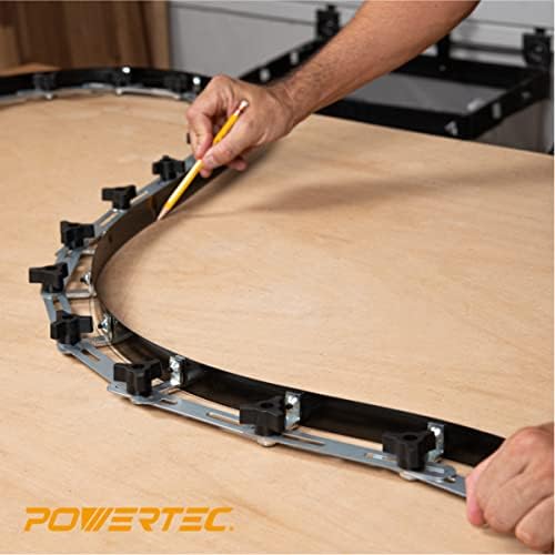 POWERTEC 71800 Flexible Curve Template – Professional Contour Woodworking Tool, 107" and 37"