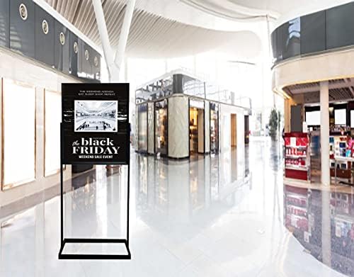 ASIA SOURCES, INC Premium Floor Sign Holder with rectangular tube base. (22"x28)