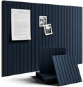 Fluxynara 36" x 24" Large Felt Bulletin Board, Carbon Blue