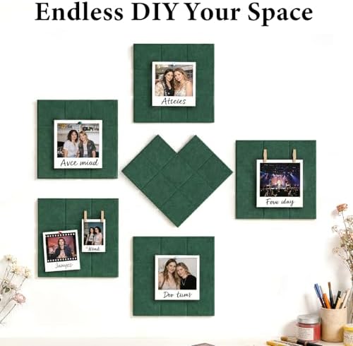 Large Felt Bulletin Board for Walls: 12-Pack Black Cork Board Alternative 11.8x11.8 Inch Peel and Stick Pin Board Wall Decor for Home Organization, Office Memo Board, Self-Adhesive Wall Tiles