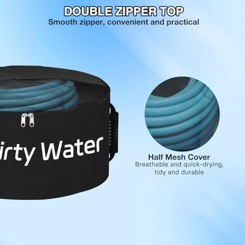 Nilight 1 Pack RV Sewer Hose Storage Bag Waterproof with Visible Cover