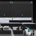 SmartWings Motorized Smart Roller Shades, 100% Blackout Eclipse Black