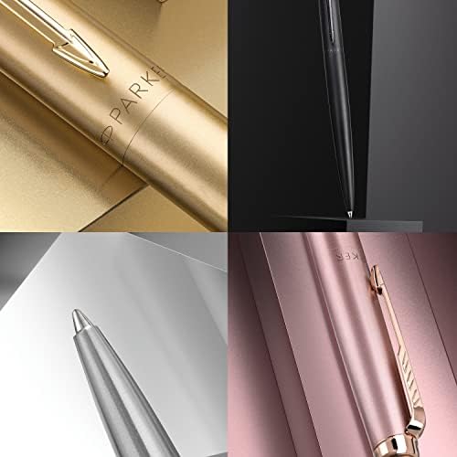 Parker Jotter XL Ballpoint Pen, Monochrome Matte Black, Medium Point, Blue Ink, Gift Box - Smooth Writing, Signature Design, Stationary, Desk Essentials