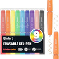 Erasable Gel Pens, 9 Pack Rainbow Colors, 0.6mm Fine Point