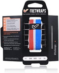 Gruv Gear Fret Wrap & Guitar Mute, Fretwrap for Acoustic, Electric & Bass | String Dampener Recording, Tapping & Practice Accessory (1 Pack, Large Red/White/Blue, Fits 6 String Bass, 8 String Guitar)