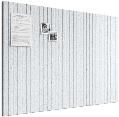 Bumusty 48"x 36" Large Felt Bulletin Board Tiles, Light Gray