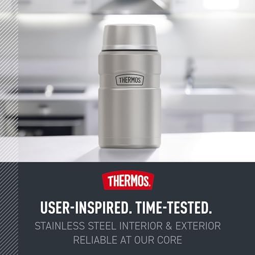 THERMOS Stainless King Vacuum-Insulated Food Jar, 24 Ounce, Matte Teal