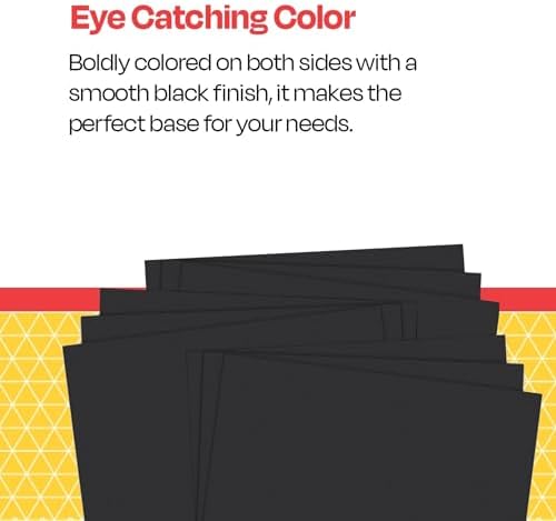 School Smart Railroad Poster Board Paper, 22 x 28 Inches, 6-Ply, Black, Pack of 25