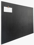 Slated Felt Bulletin Board Tiles | Cork Board Alternative for Walls | Wall Panels for Office & Home Decor | Aesthetic Pinboard & Photo Board | 12-Pack (11.8" x 11.8") with Adhesive | Black